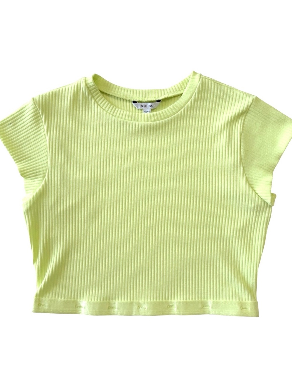 3/$15 Guess Women’s Lime Ribbed Crop Top XL